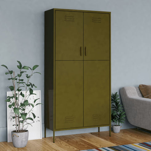 Lady Jillian -  Wardrobe Olive Green 90x50x180 cm Steel